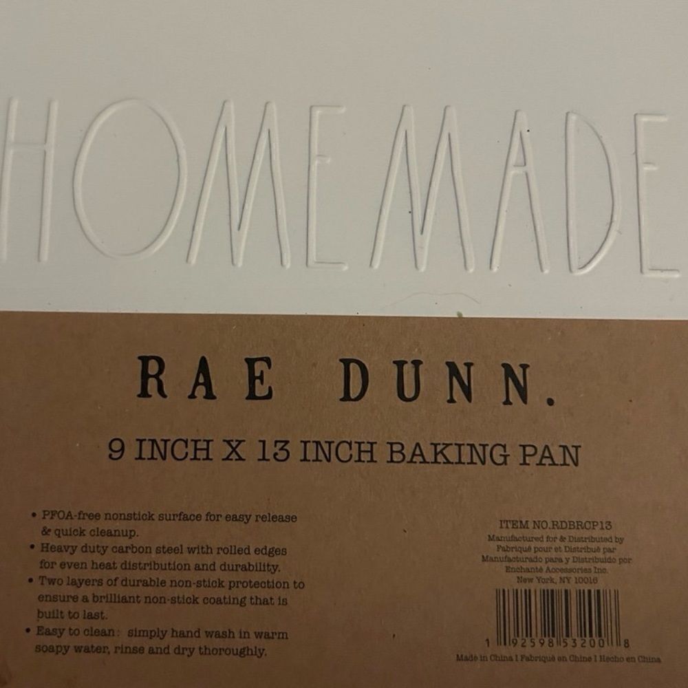 Rae Dunn Homemade Baking Pan 9x13